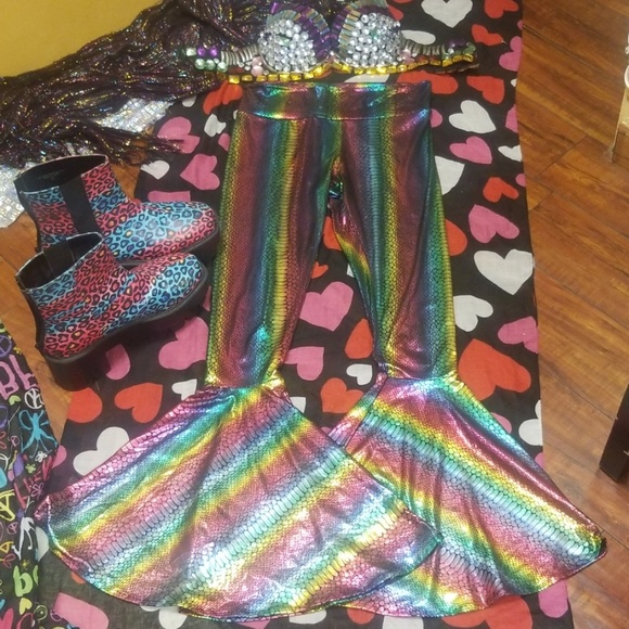 Colorful bellbottom pants - Picture 5 of 8
